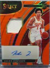 Jalen Johnson [Orange Pulsar] #RJ-JJN Basketball Cards 2021 Panini Select Rookie Jersey Autographs Prices