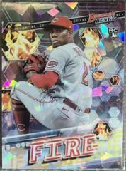 Hunter Greene [Atomic] Baseball Cards 2022 Bowman's Best Elements of Excellence Prices