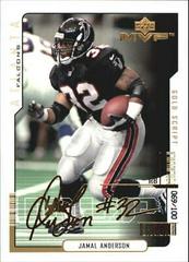 Jamal Anderson [Gold Script] #10 Football Cards 2000 Upper Deck MVP Prices