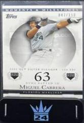 Miguel Cabrera [63 RBI] #110 Baseball Cards 2007 Topps Moments & Milestones Prices