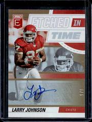 Larry Johnson [Gold] #ET-LJ Football Cards 2022 Panini Donruss Elite Etched in Time Signatures Prices