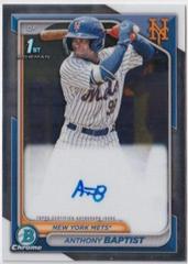 Anthony Baptist #CPA-AB Baseball Cards 2024 Bowman Chrome Prospect Autograph Prices