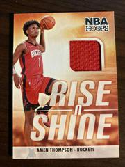 Amen Thompson #RS-AMN Basketball Cards 2023 Panini Hoops Rise N Shine Memorabilia Prices
