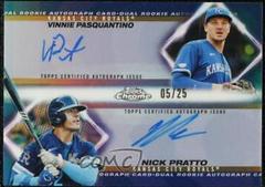 Nick Pratto, Vinnie Pasquantino #DRA-PP Baseball Cards 2023 Topps Chrome Dual Rookie Autographs Prices