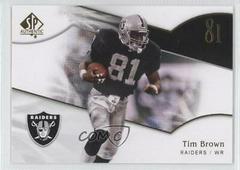 Tim Brown #129 Football Cards 2009 SP Authentic Prices