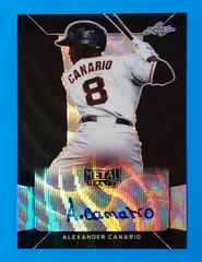 Alexander Canario [Black Wave] #BA-AC1 Baseball Cards 2018 Leaf Metal Draft Autograph Prices