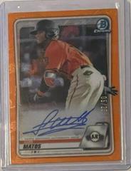 Luis Matos [Orange Refractor] Baseball Cards 2020 Bowman Chrome Mega Box Mojo Autographs Prices