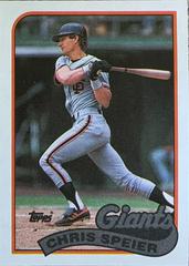 Chris Speier Baseball Cards 1989 Topps Prices