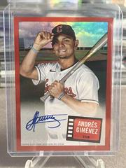 Andres Gimenez [Red] #57HS-AG Baseball Cards 2023 Topps Archives 1957 Topps Hit Stars Autographs Prices