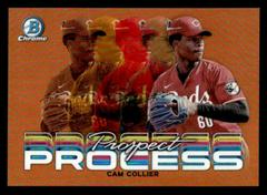 Cam Collier [Orange] #PRP-17 Baseball Cards 2023 Bowman Chrome Prospect Process Prices