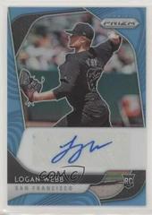 Logan Webb [Carolina Blue Prizm] #RA-LW Baseball Cards 2020 Panini Prizm Rookie Autographs Prices