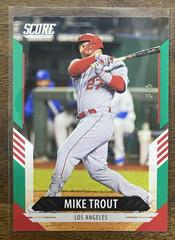 Mike Trout [Green] Baseball Cards 2021 Panini Chronicles Score Prices