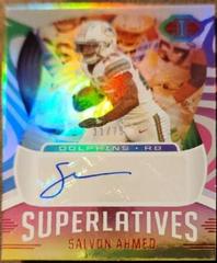 Salvon Ahmed [Green] #SU-26 Football Cards 2021 Panini Illusions Superlatives Signs Prices