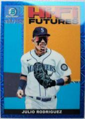 Julio Rodriguez [Blue Refractor Mega Box Mojo] #HIFI-4 Baseball Cards 2022 Bowman Hi Fi Futures Prices