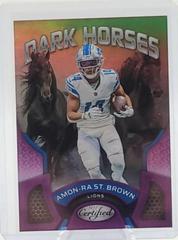 Amon Ra St. Brown [Purple] #DH-14 Football Cards 2022 Panini Certified Dark Horses Prices