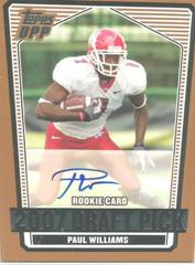 Paul Williams [Autograph] #116 Football Cards 2007 Topps Draft Picks & Prospects Prices