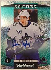 Quinn Hughes [Autograph] Hockey Cards 2020 Parkhurst Encore Prices