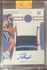 David Roddy [Patch Autograph Red] #112 Basketball Cards 2022 Panini National Treasures Prices