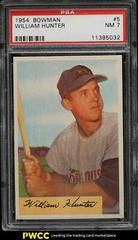 William Hunter #5 Baseball Cards 1954 Bowman Prices