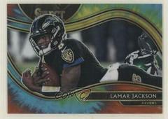 Lamar Jackson [Tie-Dye Prizm] Football Cards 2020 Panini Select Snapshots Prices