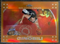 Manu Ginobili [Orange Refractor] #57 Basketball Cards 2007 Topps Chrome Prices