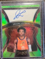 Jalen Lecque [Neon Green Prizm] #RS-JLQ Basketball Cards 2019 Panini Select Rookie Signatures Prices