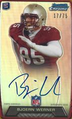 Bjoern Werner [Gold Refractor] #BW Football Cards 2013 Bowman Chrome Rookie Autograph Prices