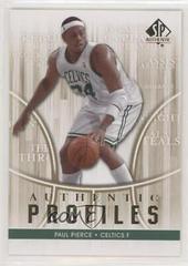 Paul Pierce Basketball Cards 2008 SP Authentic Authentic Profiles Prices