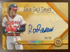 Rod Carew [Orange] #GGA-RC Baseball Cards 2022 Topps Tribute Solid Gold Greats Autographs Prices