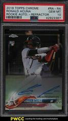 Ronald Acuna [Refractor] #RA-RA Baseball Cards 2018 Topps Chrome Rookie Autograph Prices