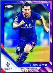 Lionel Messi [Purple Refractor] #100 Soccer Cards 2021 Topps Chrome UEFA Champions League Prices