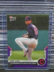 Shane Bieber [Purple] Baseball Cards 2021 Topps Now Prices