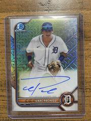 Izaac Pacheco [Orange Refractor] #BMA-IP Baseball Cards 2022 Bowman Chrome Mega Box Mojo Autographs Prices