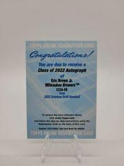 Eric Brown Jr. #C22A-EB Baseball Cards 2022 Bowman Draft Class of Autographs Prices