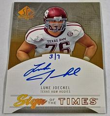 Luke Joeckel [Autograph Gold Spectrum] Football Cards 2013 SP Authentic Prices