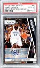 James Harden [Bonus Shots Black Signature] #81 Basketball Cards 2010 Panini Prestige Prices