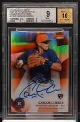 Carlos Correa [Orange Refractor] Baseball Cards 2015 Bowman's Best of Autographs Prices