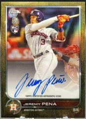 Jeremy Pena [Gold] Baseball Cards 2022 Topps Chrome Ben Baller Autographs Prices