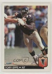 Tory Epps #4 Football Cards 1992 Fleer Prices