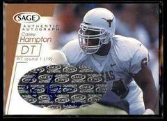 Casey Hampton [Silver] Football Cards 2001 Sage Autographs Prices