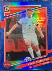 Kevin De Bruyne [Optic Blue] Soccer Cards 2021 Panini Donruss Road to Qatar Prices