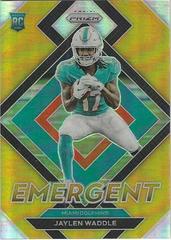 Jaylen Waddle [Gold Prizm] #E-8 Football Cards 2021 Panini Prizm Emergent Prices