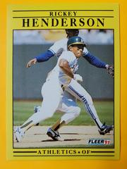 Rickey Henderson #10 Baseball Cards 1991 Fleer Prices