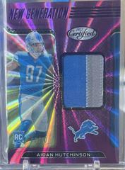 Aidan Hutchinson [Red] Football Cards 2022 Panini Certified New Generation Jerseys Mirror Prices