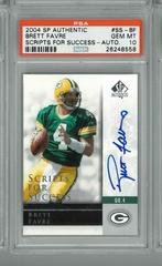 Brett Favre #SS-BF Football Cards 2004 SP Authentic Scripts for Success Autograph Prices