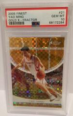 Yao Ming [Gold X Fractor] Basketball Cards 2005 Finest Prices