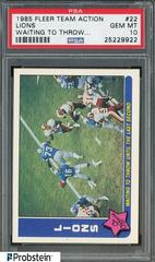 Lions [Waiting to Throw...] #22 Football Cards 1985 Fleer Team Action Prices