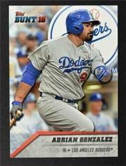 Adrian Gonzalez #92 Baseball Cards 2016 Topps Bunt Prices