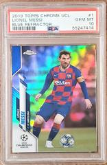Lionel Messi [Blue Refractor] Soccer Cards 2019 Topps Chrome UEFA Champions League Prices