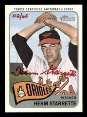 Herm Starrette [Red Ink] Baseball Cards 2014 Topps Heritage Real One Autographs Prices